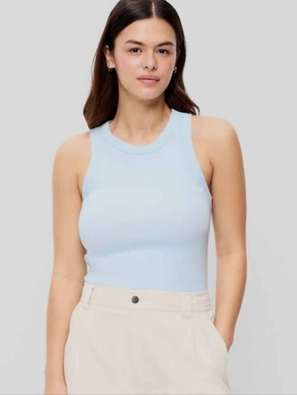Old Navy Ribbed Racerback Sleeveless Tank Top - Soft Blue Size XL